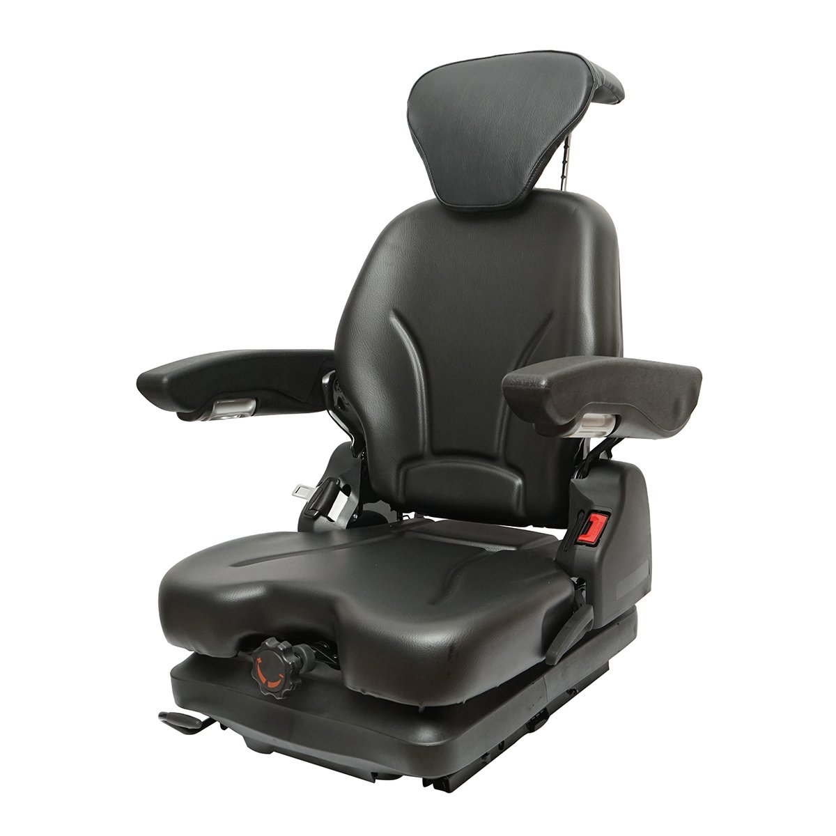 Scaun universal reglabil pentru tractor cu centura de siguranta si cotiere 610x390mm